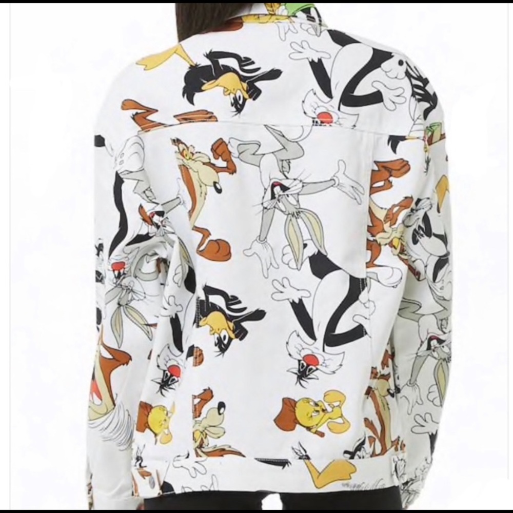 Looney Tunes Denim Jacket Sz M - Picture 2 of 7